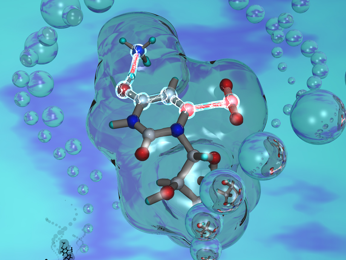 Molecular visualization created by Nick DeMello